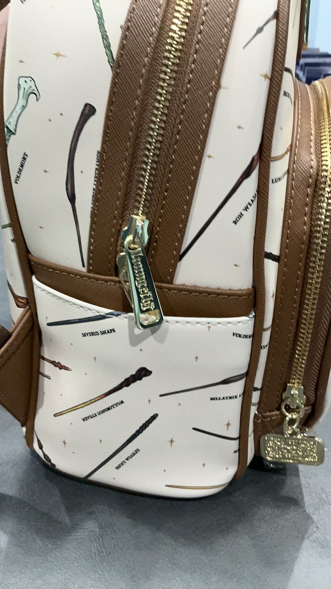 Harry Potter NWT Loungefly Ollivander’s Wands 10” Faux Leather Mini Backpack