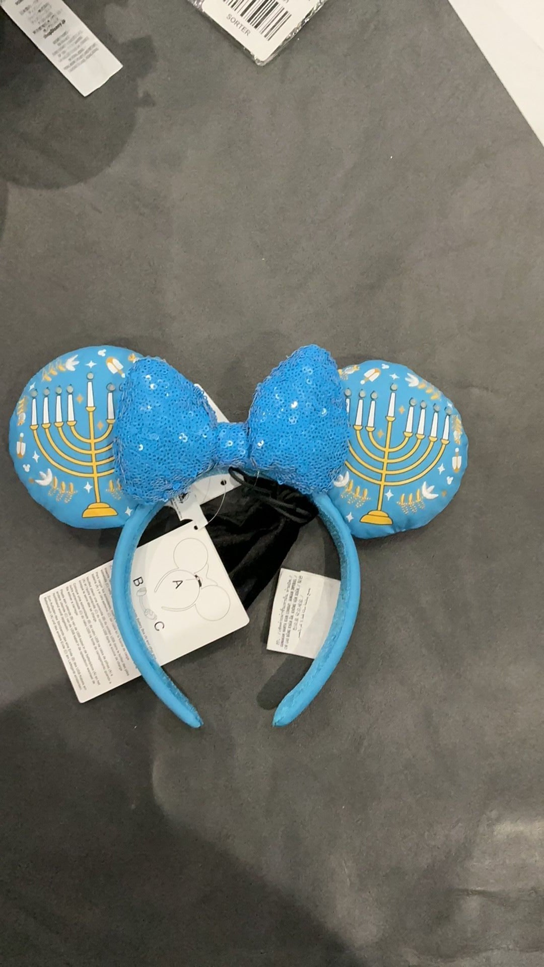 Hanukkah light up ears NWT