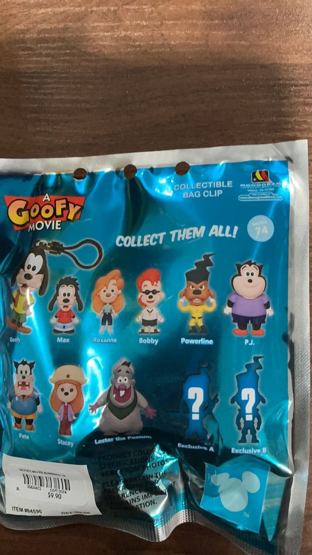 Goofy movie bag clip
