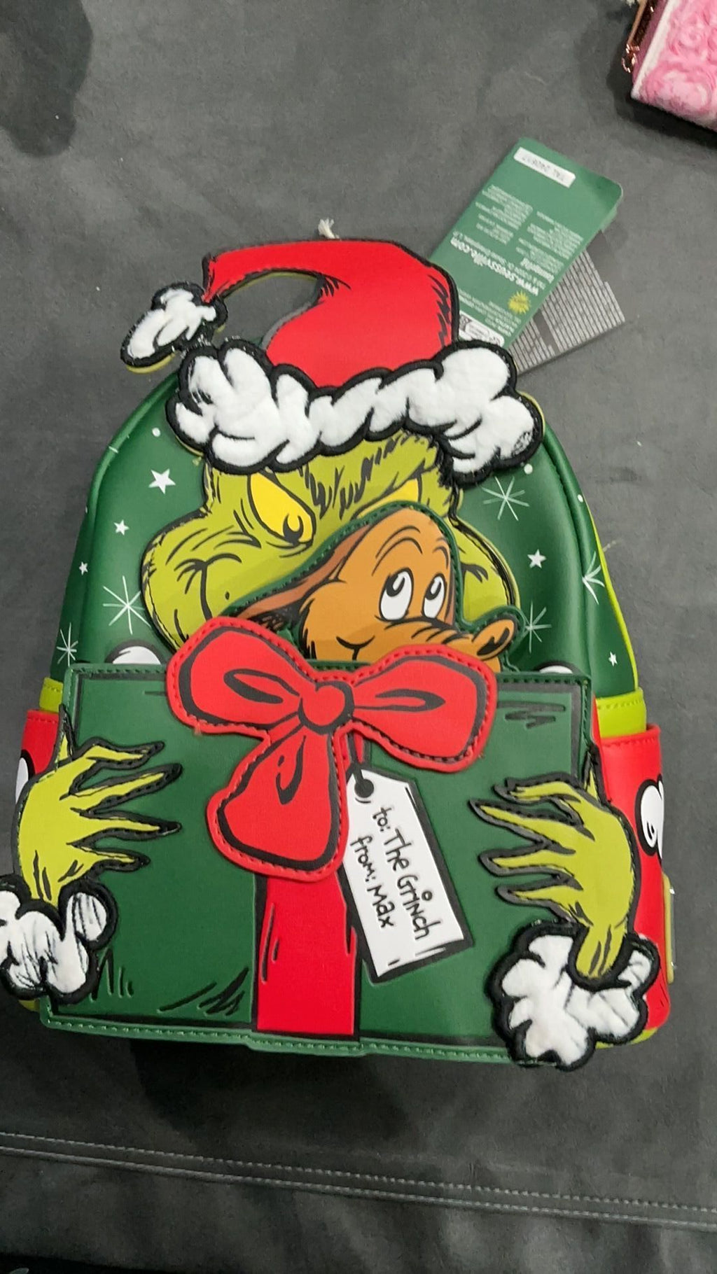 Grinch backpack NWT
