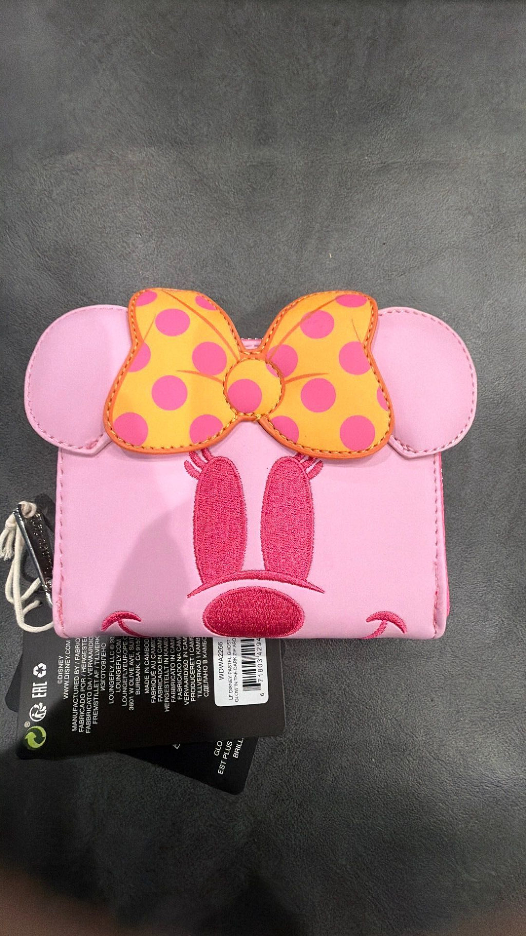 Disney Minnie Pastel Ghost Glow Mini Zip Purse