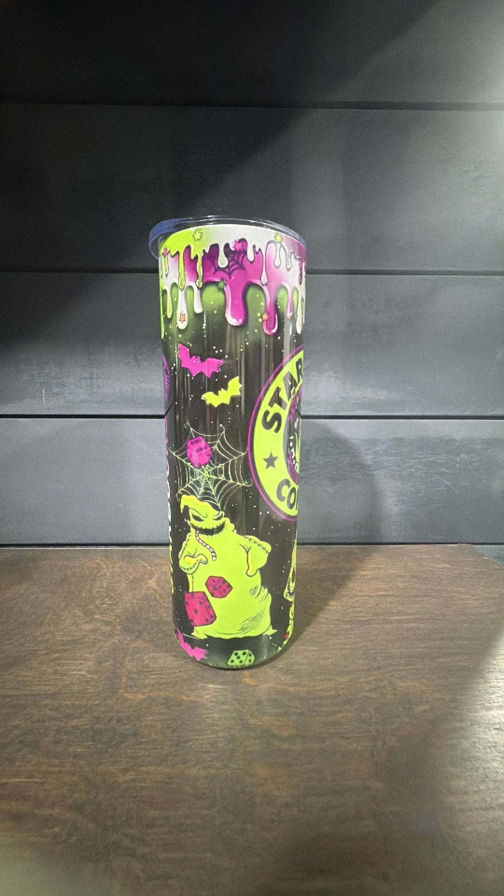 Oogie boogie inspired tumbler