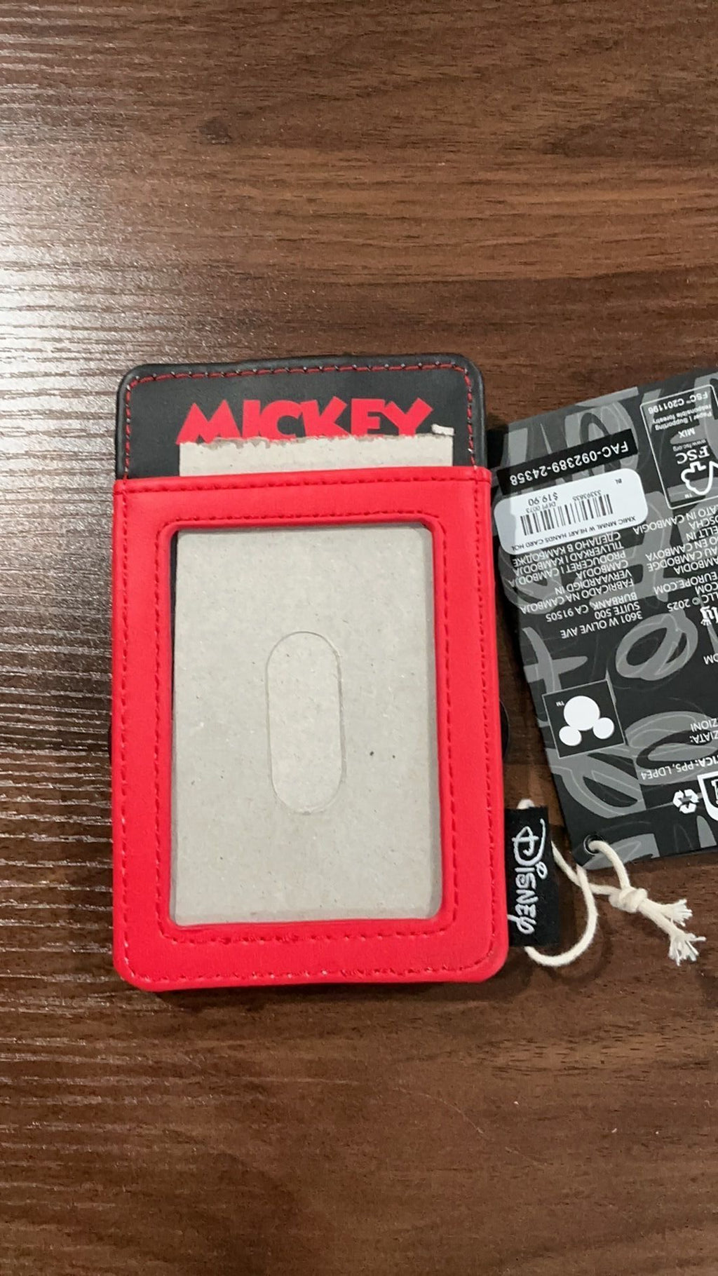 Mickey card holder NWT