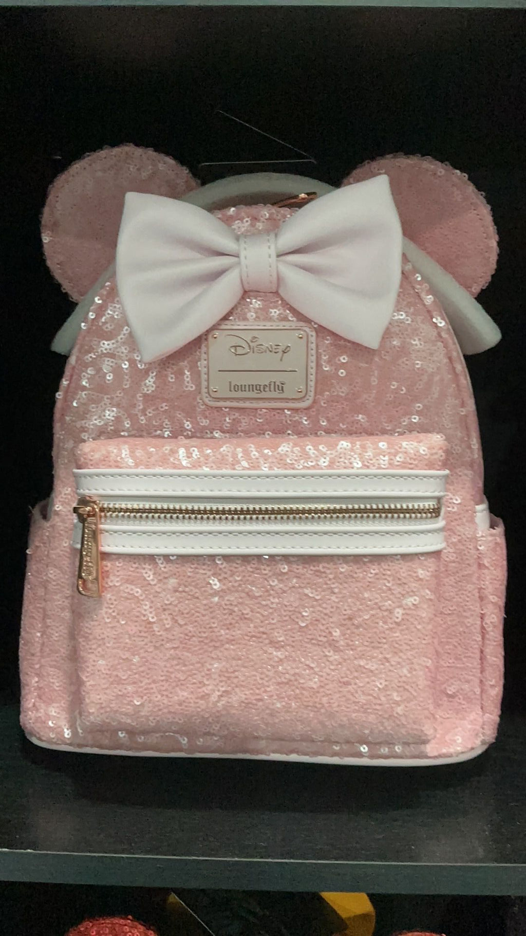 Loungefly NWT Mini Backpack- Minnie Mouse Cotton Candy Sequin