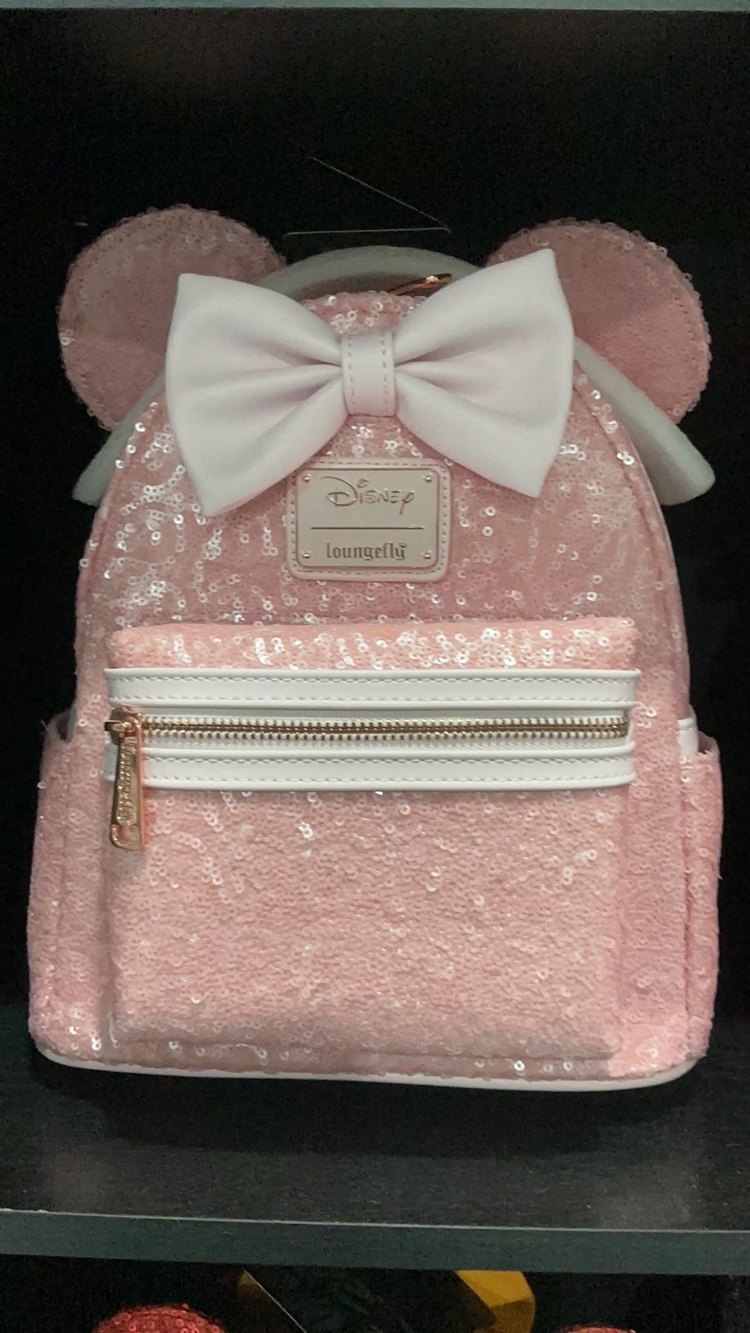 Loungefly NWT Mini Backpack- Minnie Mouse Cotton Candy Sequin