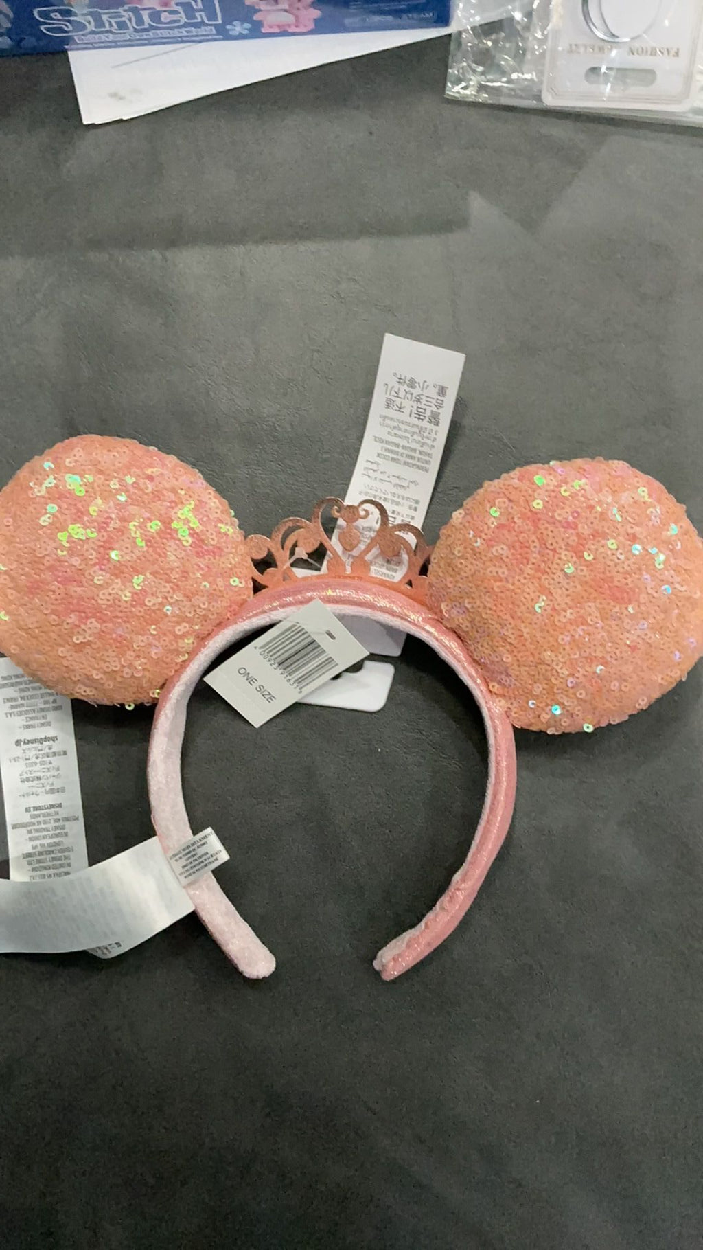 Disney Princess Sequined Ear Headband – Coral