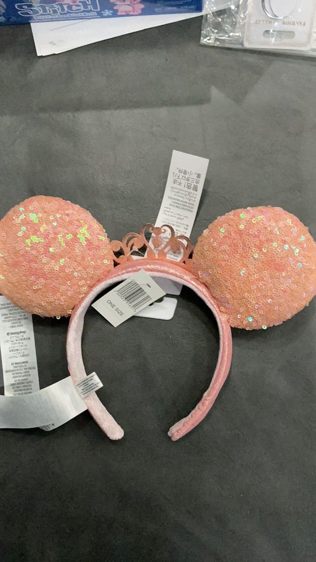 Disney Princess Sequined Ear Headband – Coral