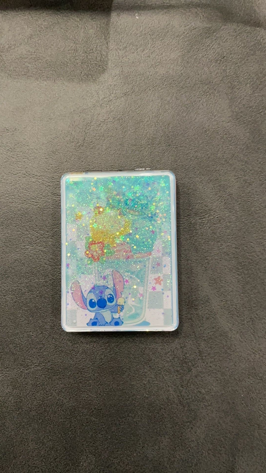 Stitch with ice cream glitter mirror NWOT