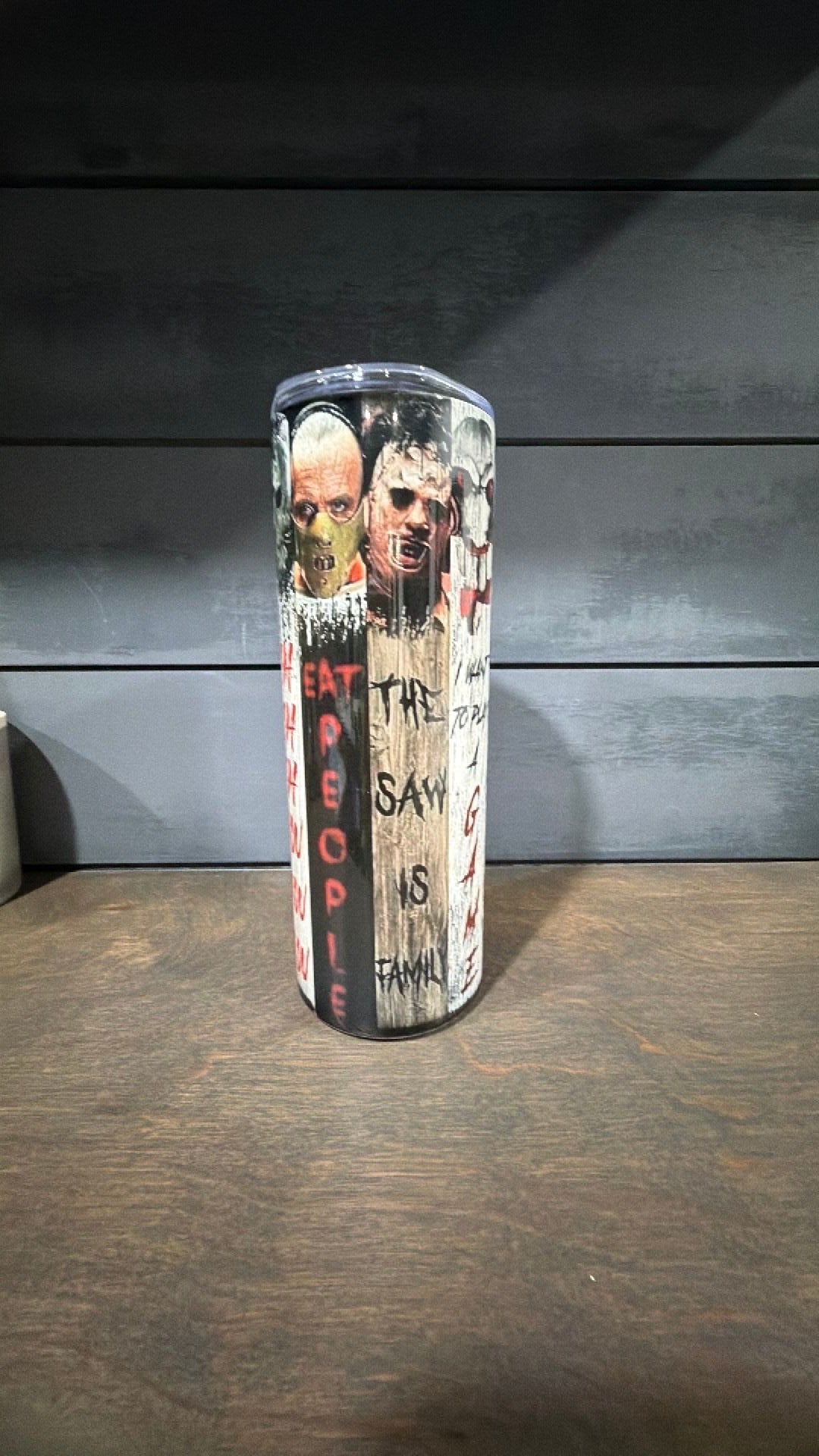 Horror inspired tumbler