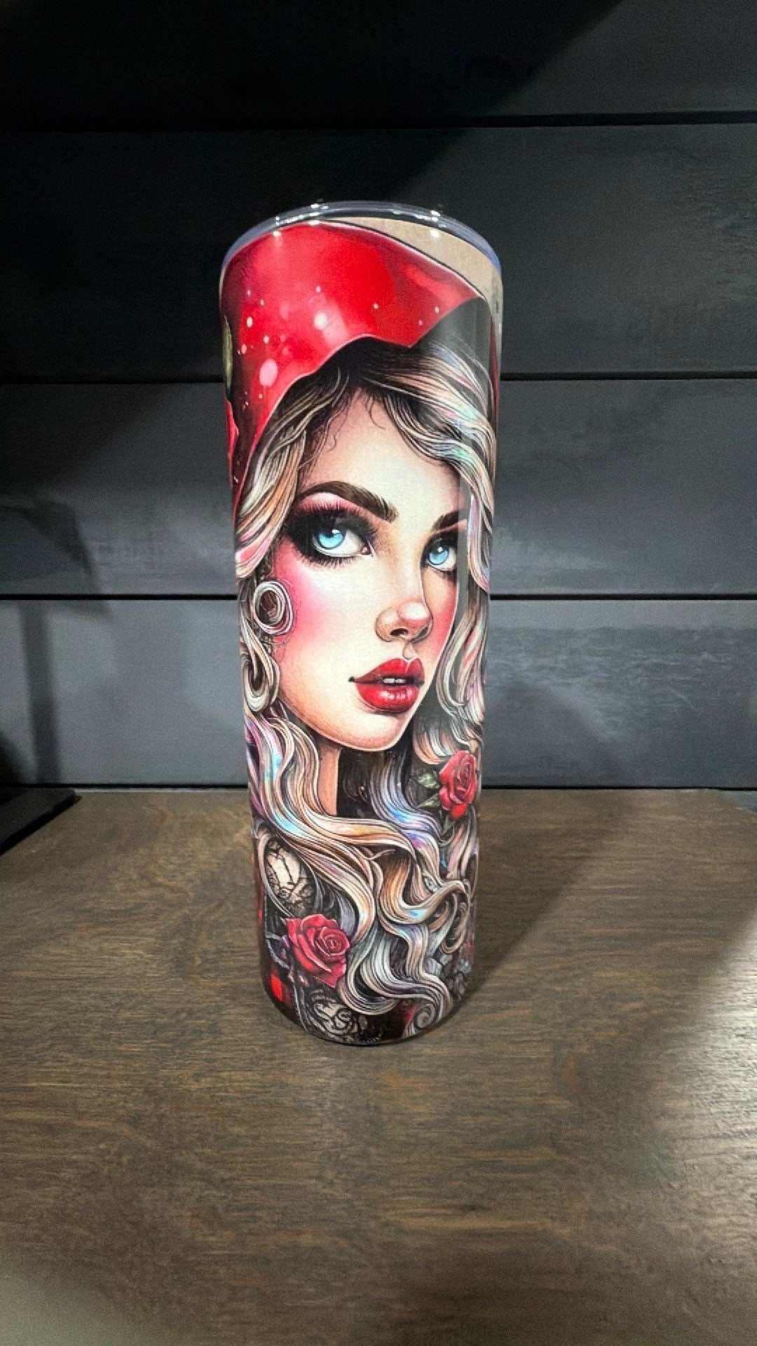 Red ridding hood inspired tumbler