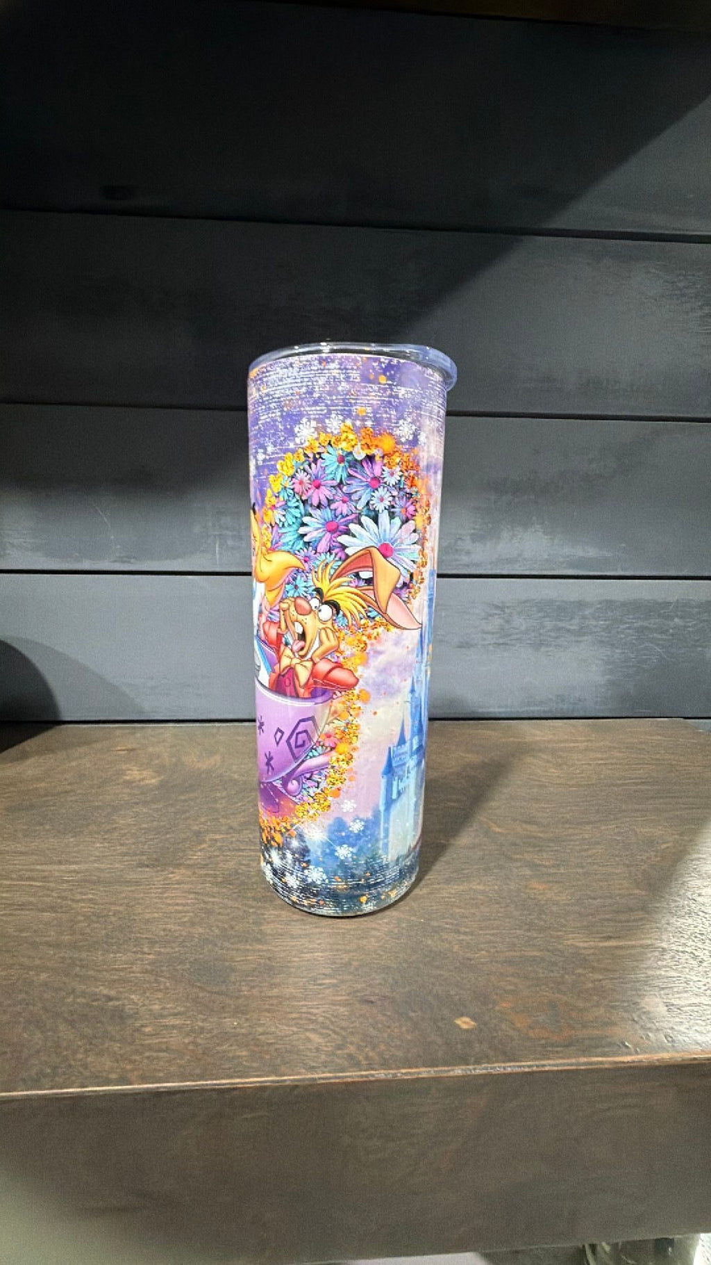 Alice in wonderland inspired tumbler