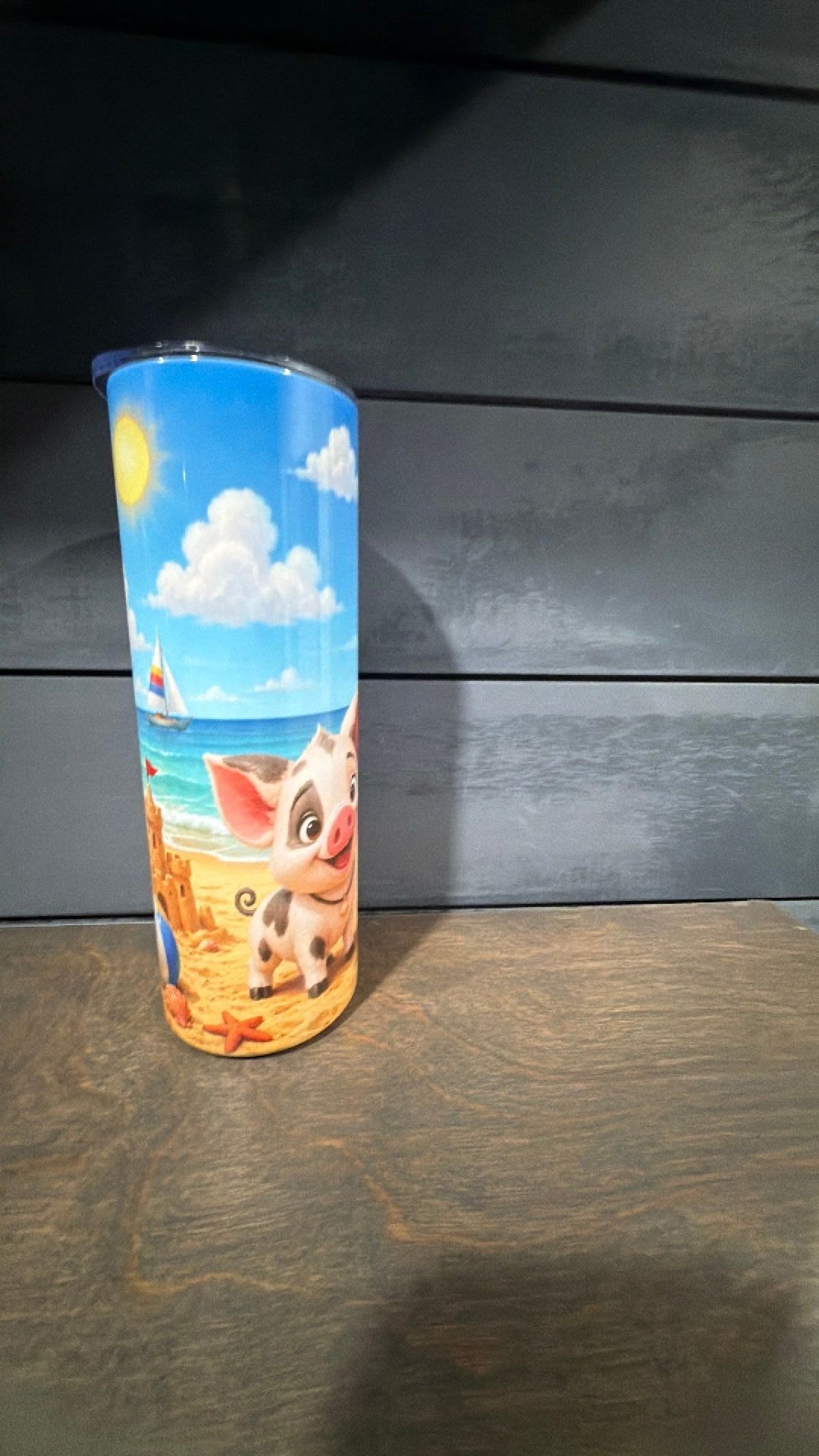 Hei hei and pua inspired tumbler