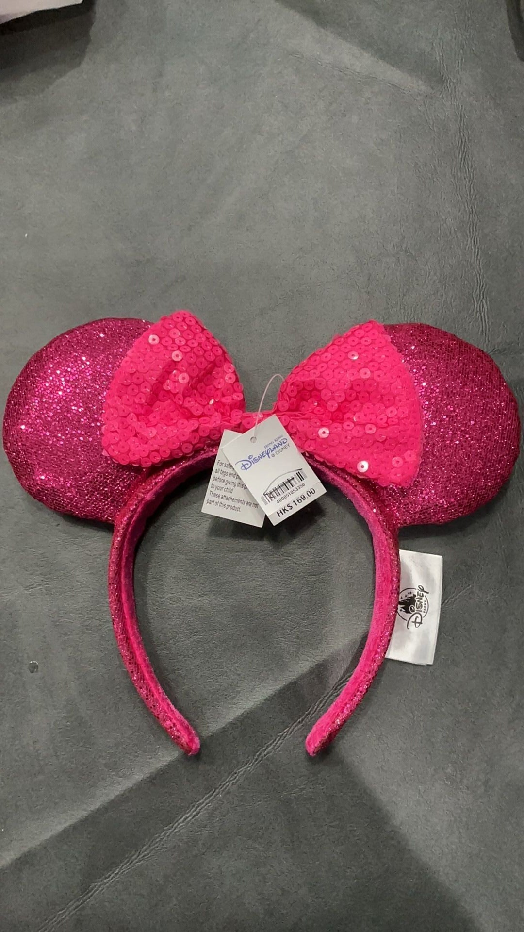 Disney Minnie Mouse pink sequins ear headband NWT