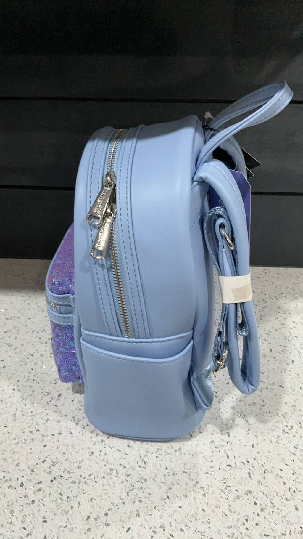 Loungefly Disney Little Mermaid Ariel Purple Lavender Pastel Sequins Mini Backpack