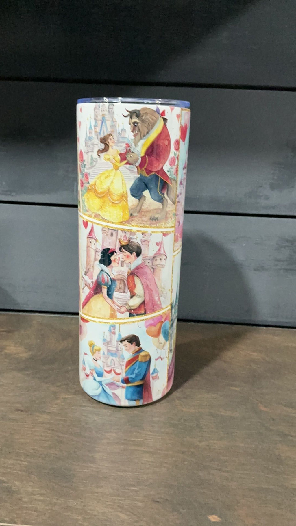 Prince and princess inspired tumbler