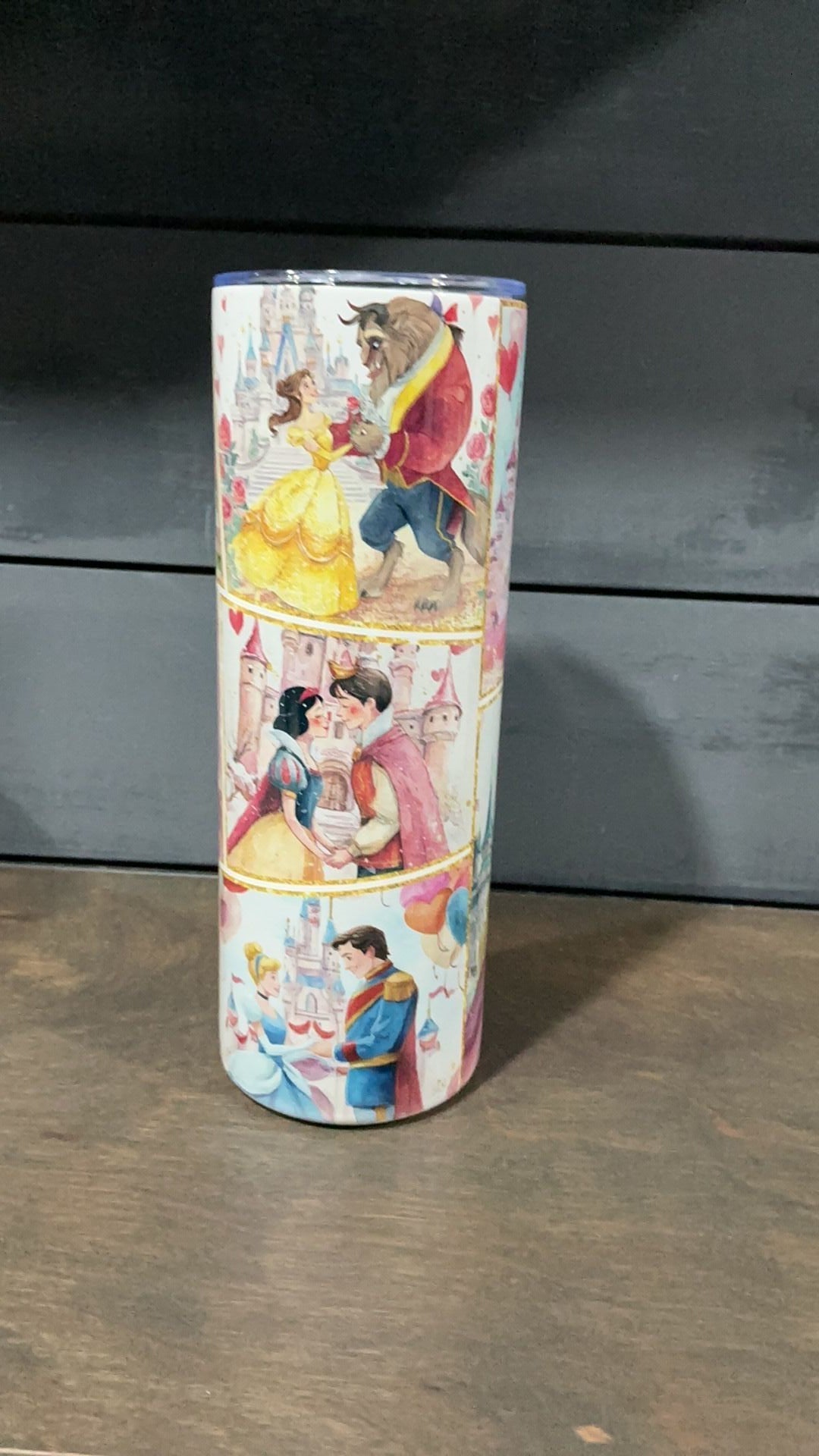 Prince and princess inspired tumbler