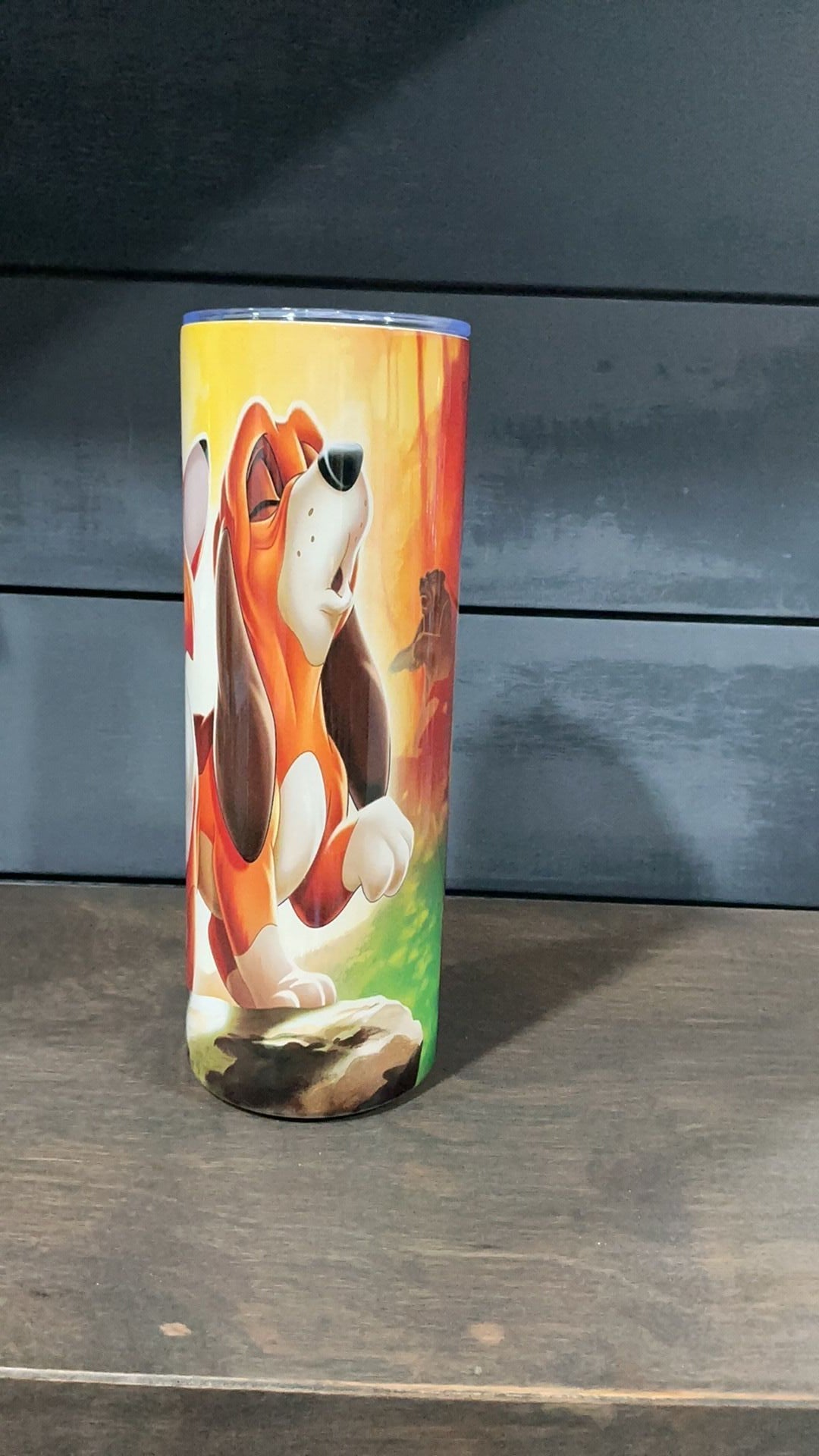 Fox and the hound inspired tumbler