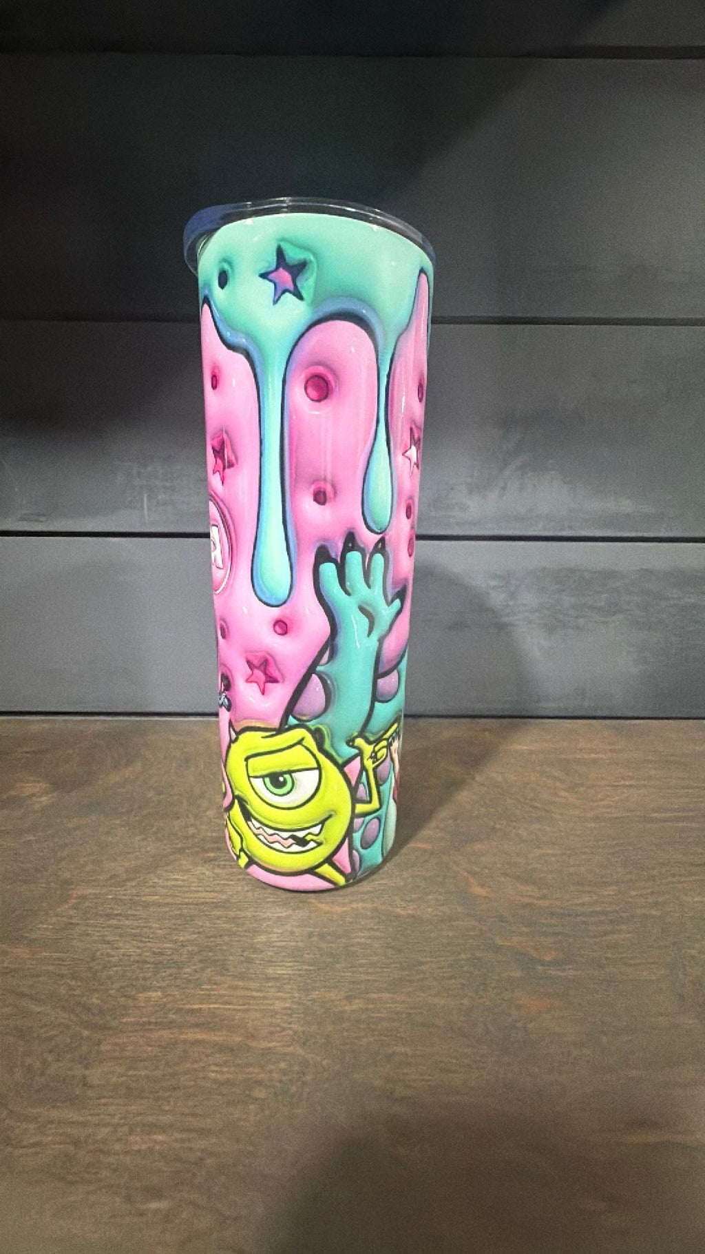 Monsters Inc inspired tumbler