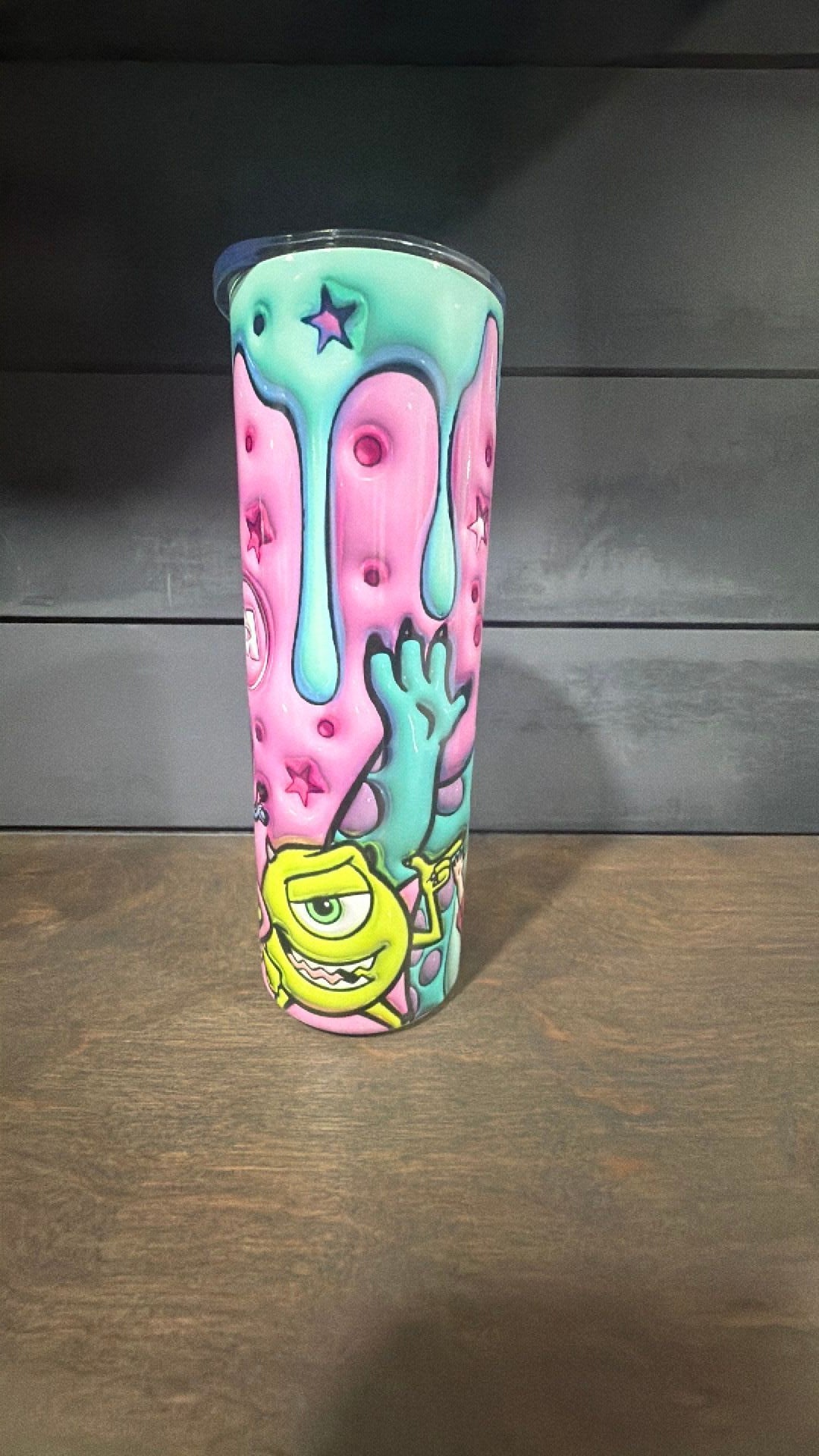 Monsters Inc inspired tumbler
