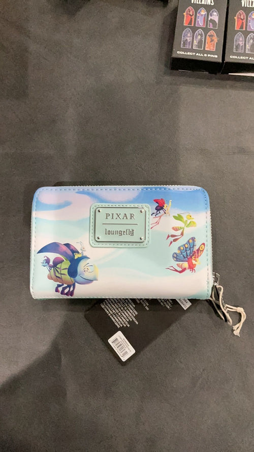 A Bug's Life Faux Leather Earth Day Zip Around Closure Purse Wallet 6x3in