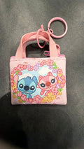 Stitch and angel bag charm key chain
