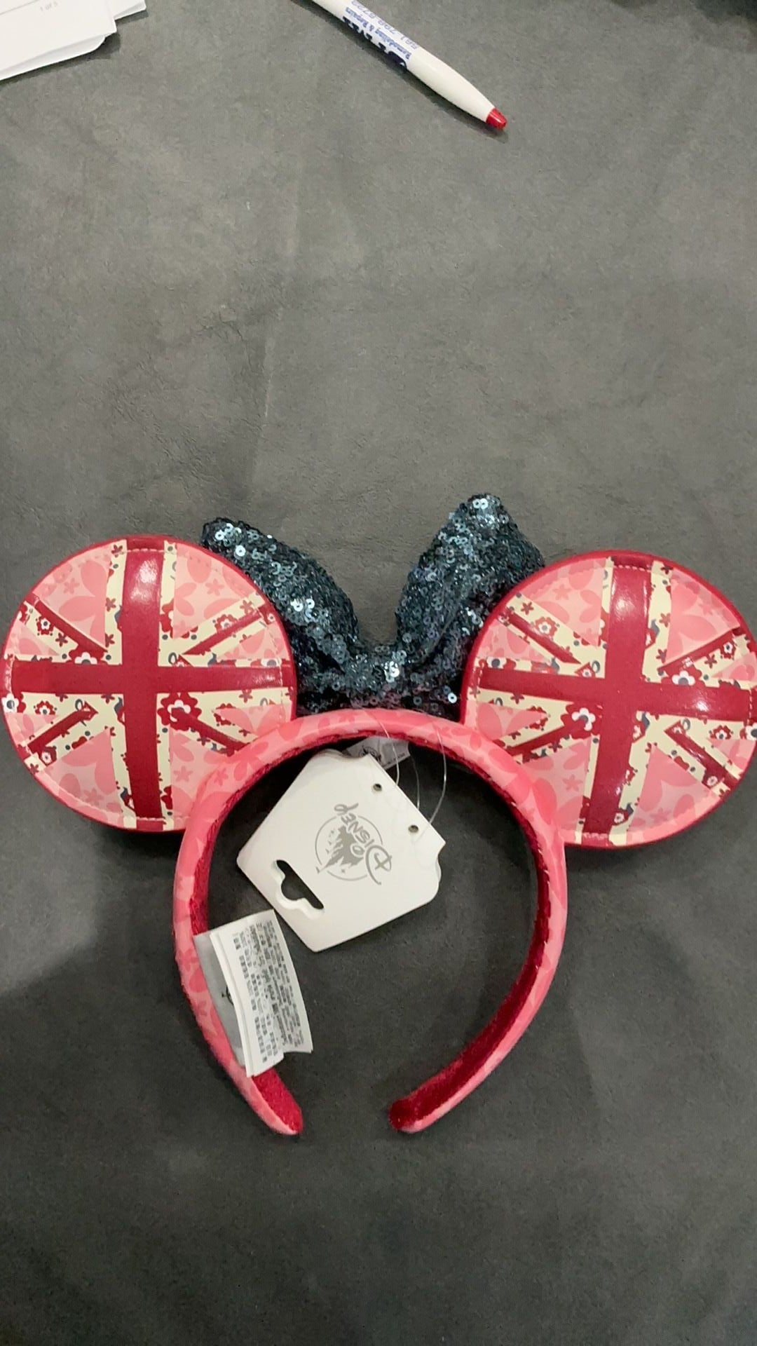 Minnie Mouse UK ears NWT