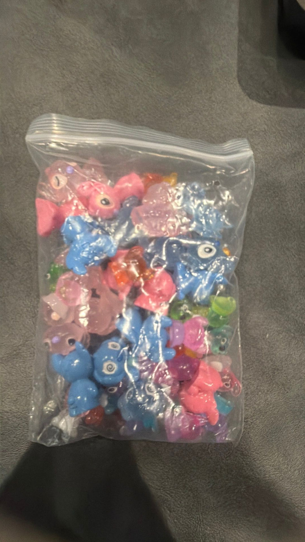Bag full of stitch figures