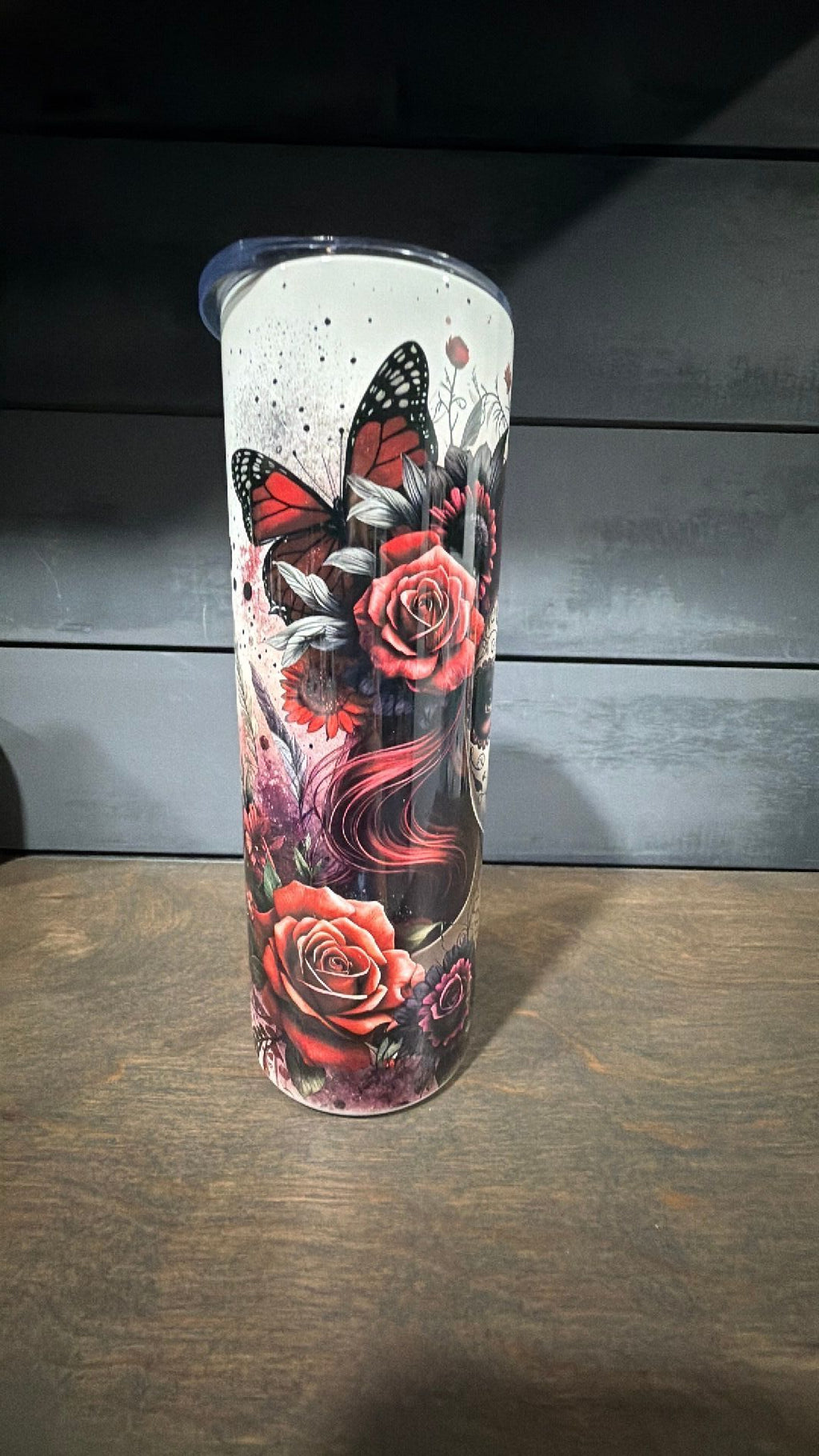 Ariel day of the dead inspired tumbler