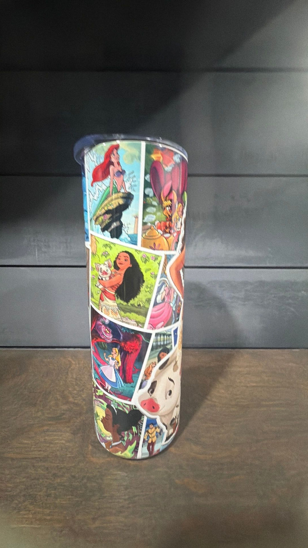 Moana and other  Disney characters inspired tumbler