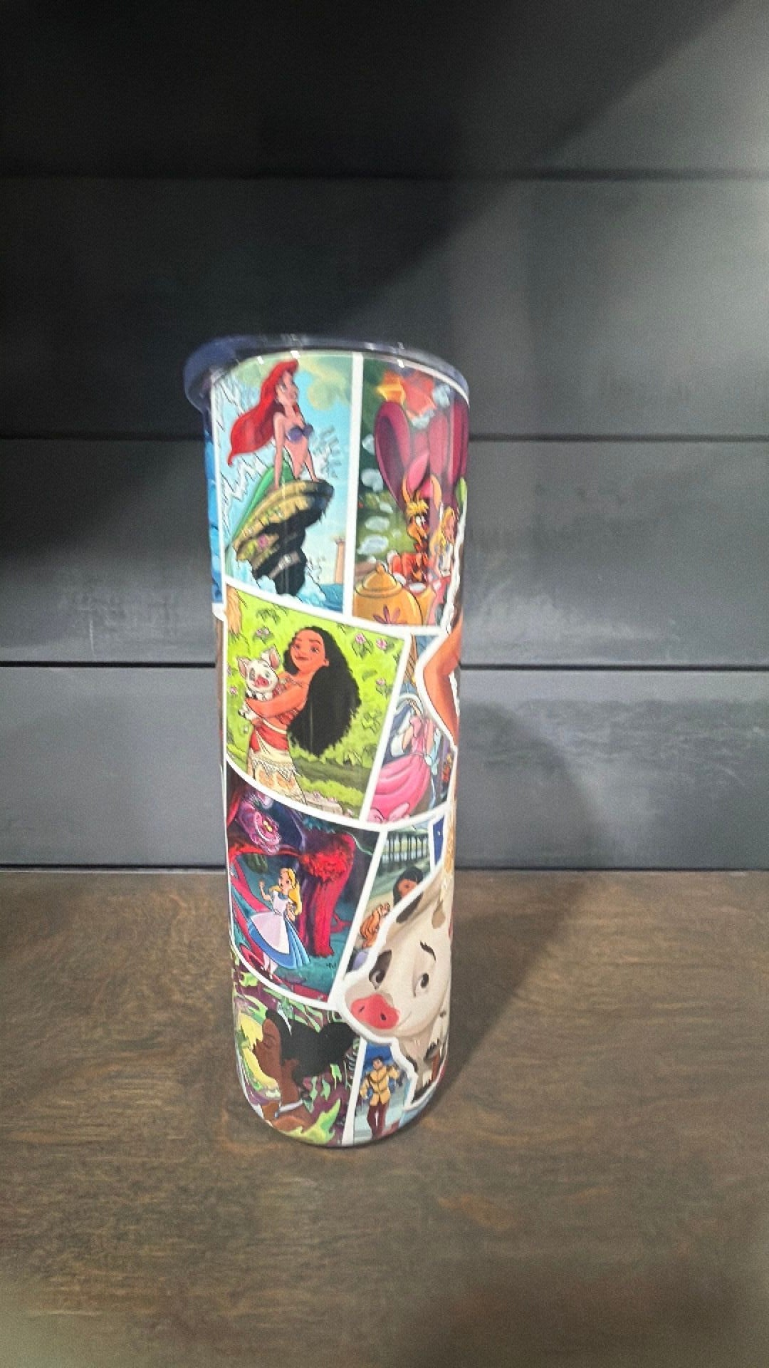 Moana and other  Disney characters inspired tumbler