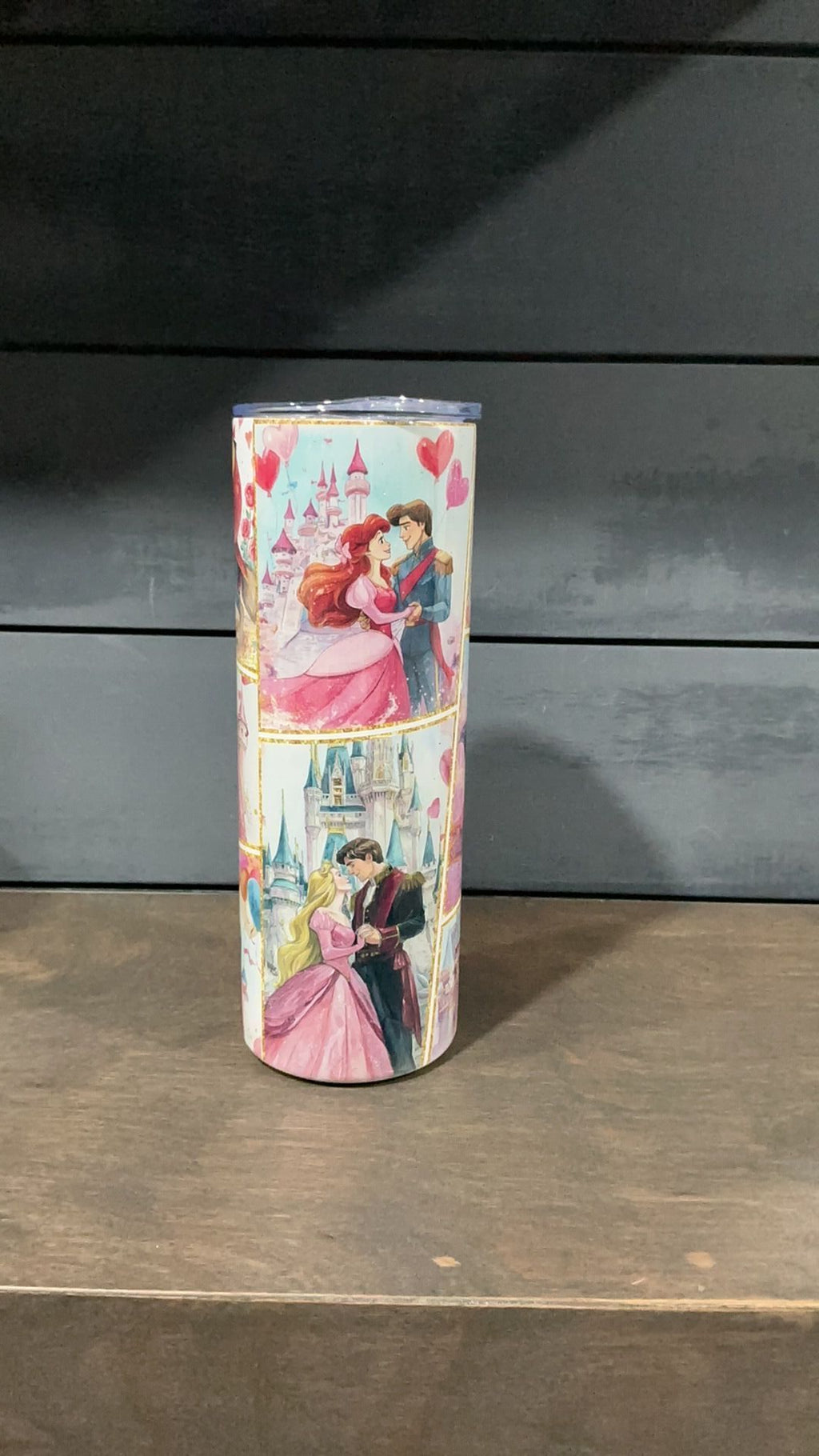 Prince and princess inspired tumbler