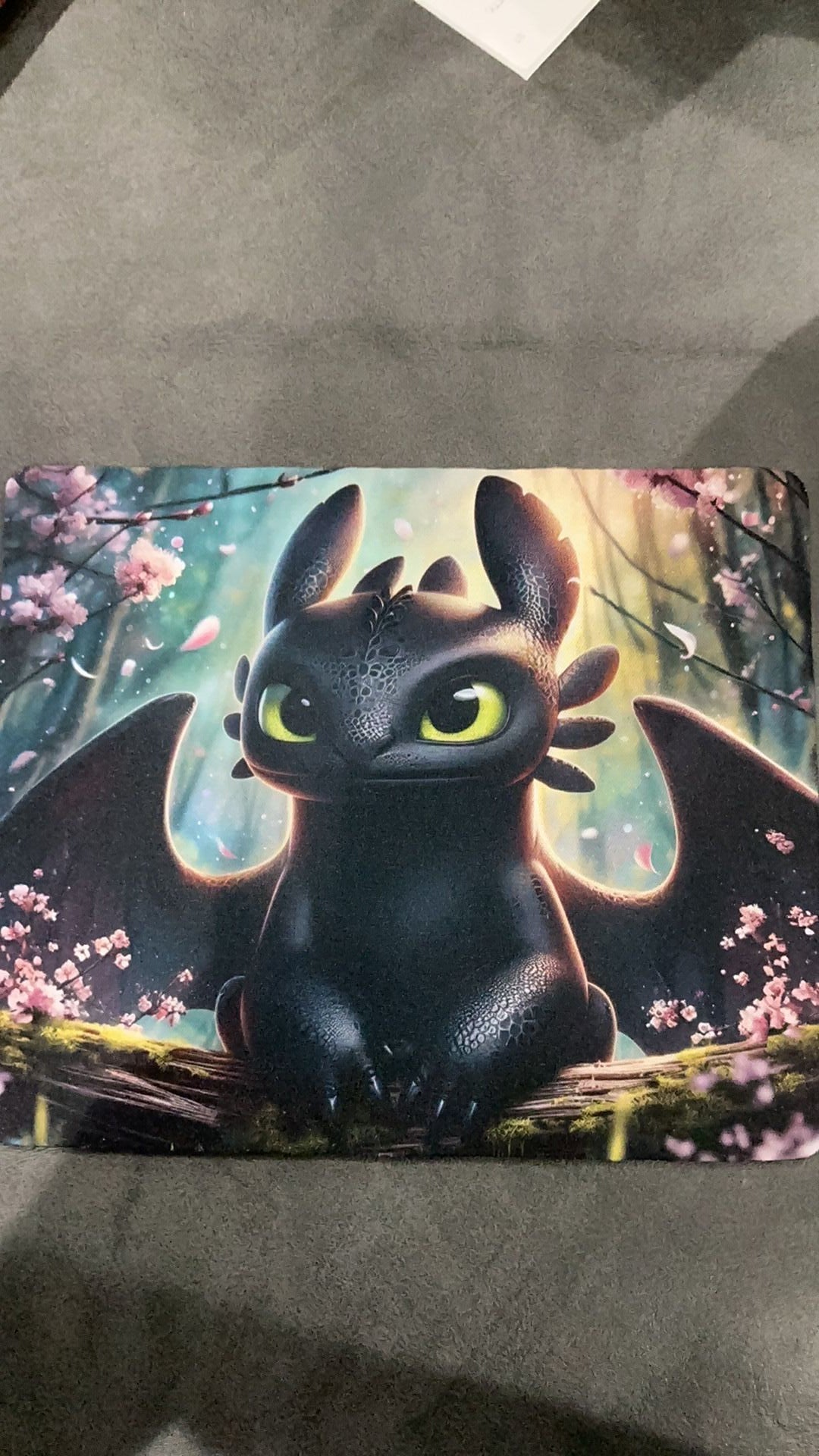 Toothless inspired mouse pad