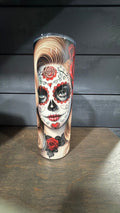Sugar skull tumbler