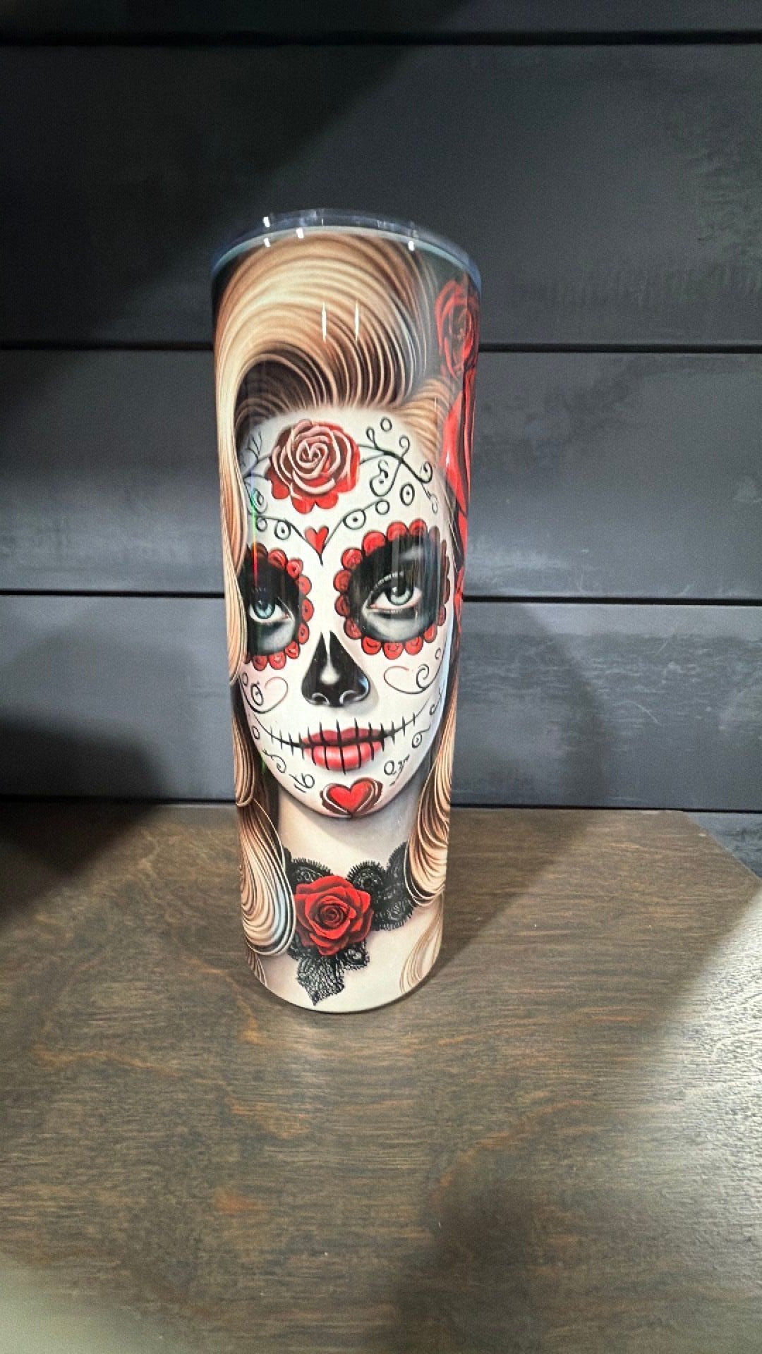 Sugar skull tumbler