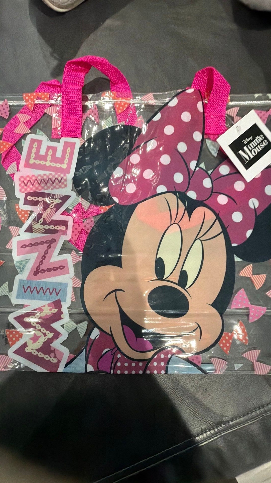 Disney Minnie Mouse Clear Tote Bag 14  Travel Beach Bag Transparent