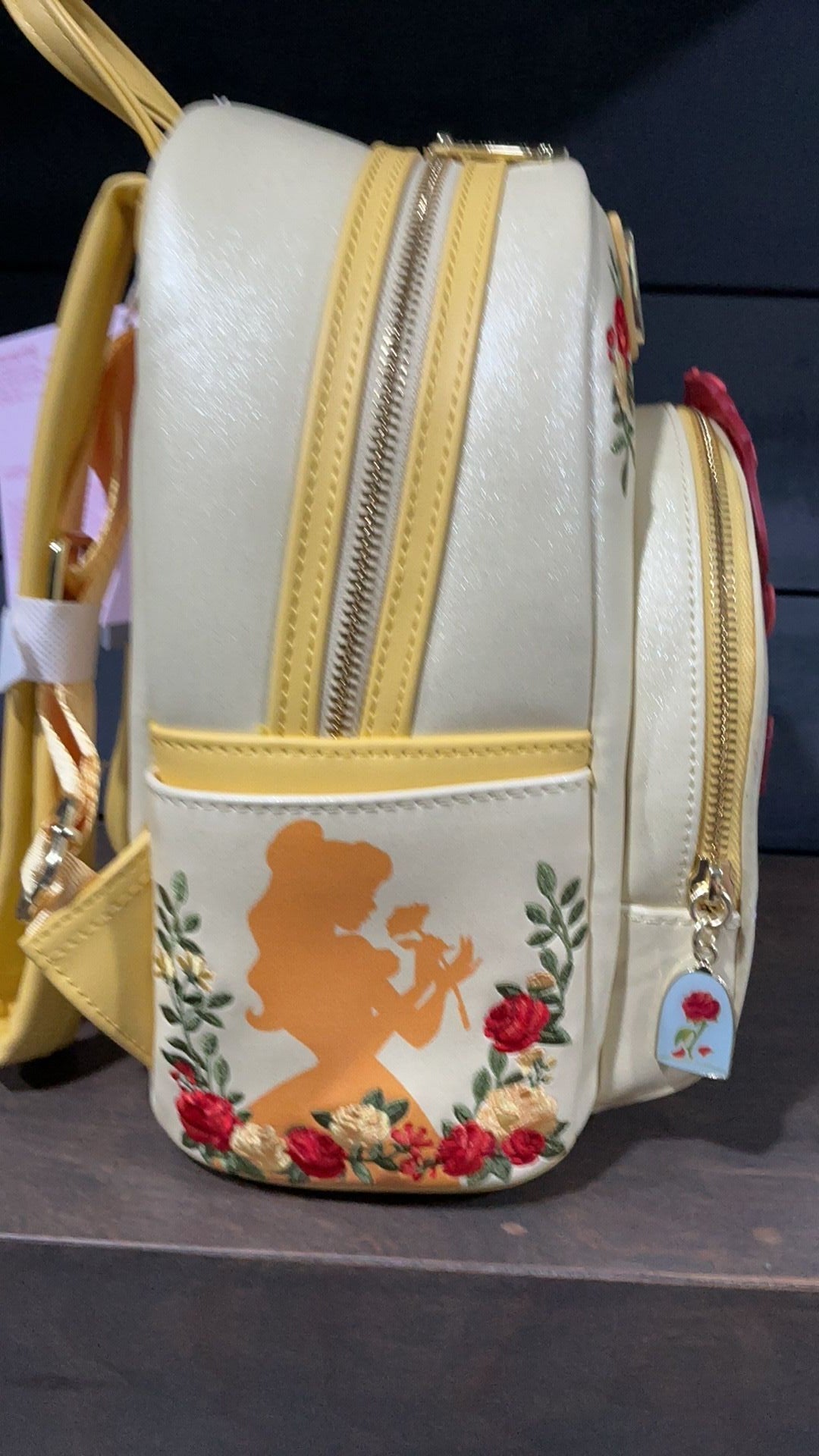 Belle red rose backpack NWT