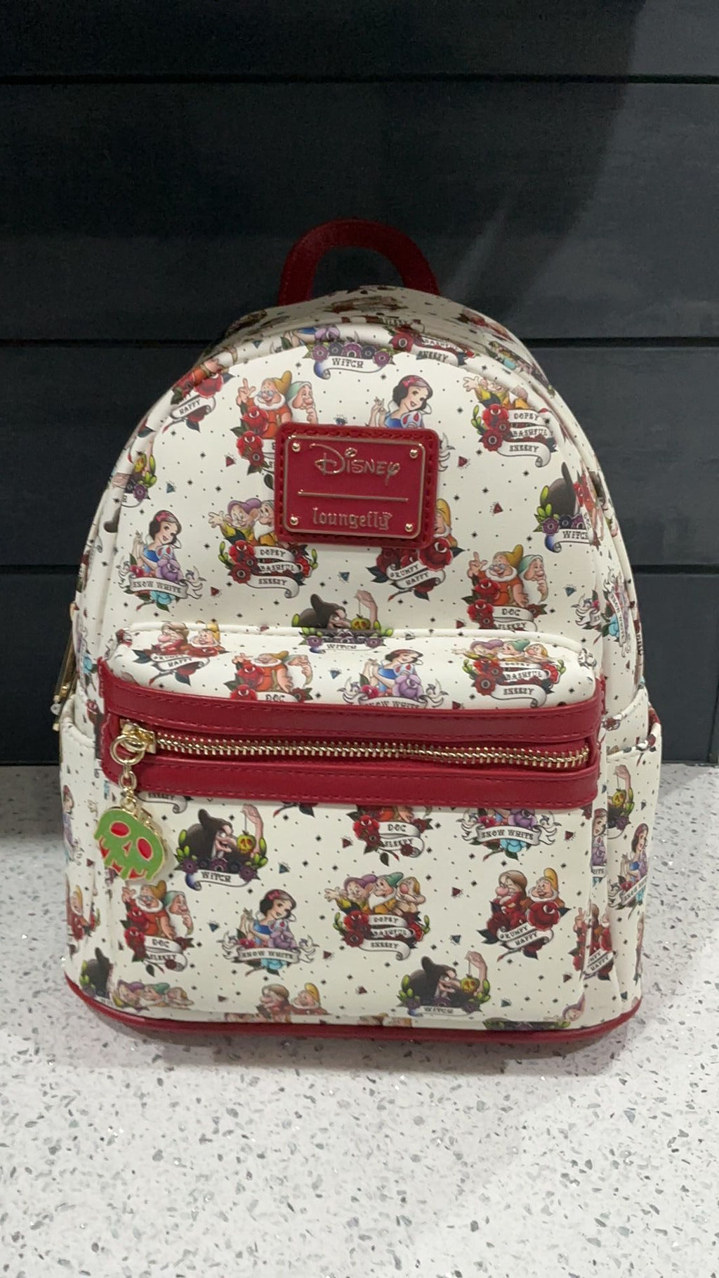 Loungefly NWT Disney Snow White and the 7 Dwarfs Tattoo Exclusive Mini Backpack