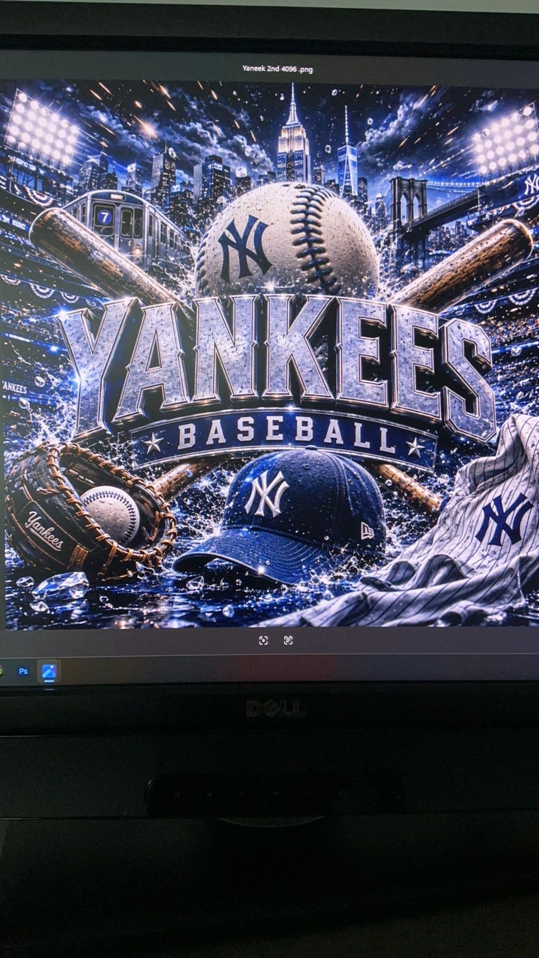 Yankees inspired mouse pad and tumbler