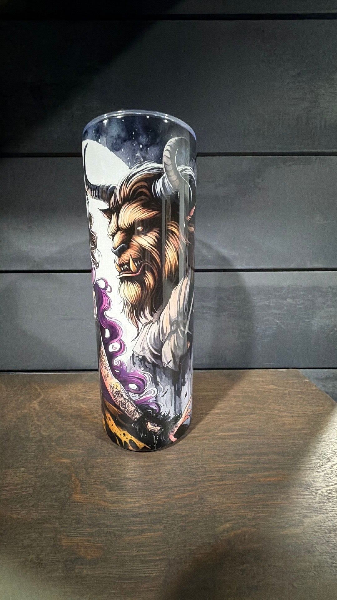 Beauty and the beast inspired tumbler