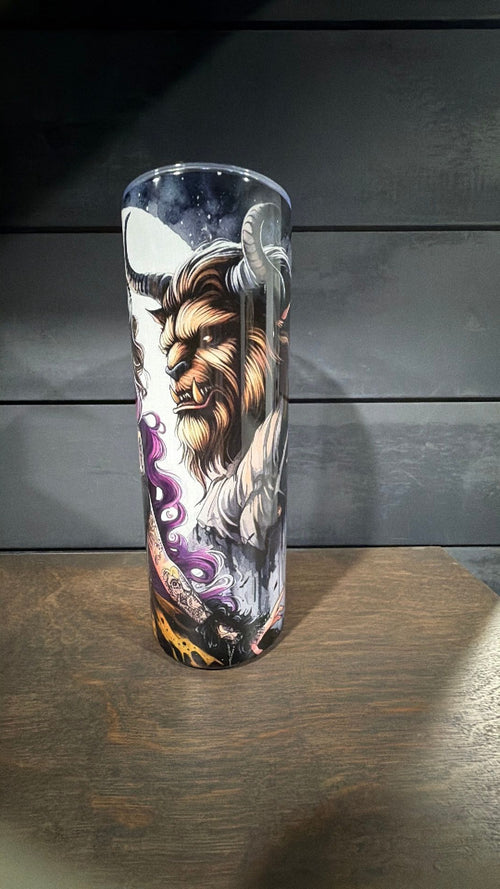 Beauty and the beast inspired tumbler