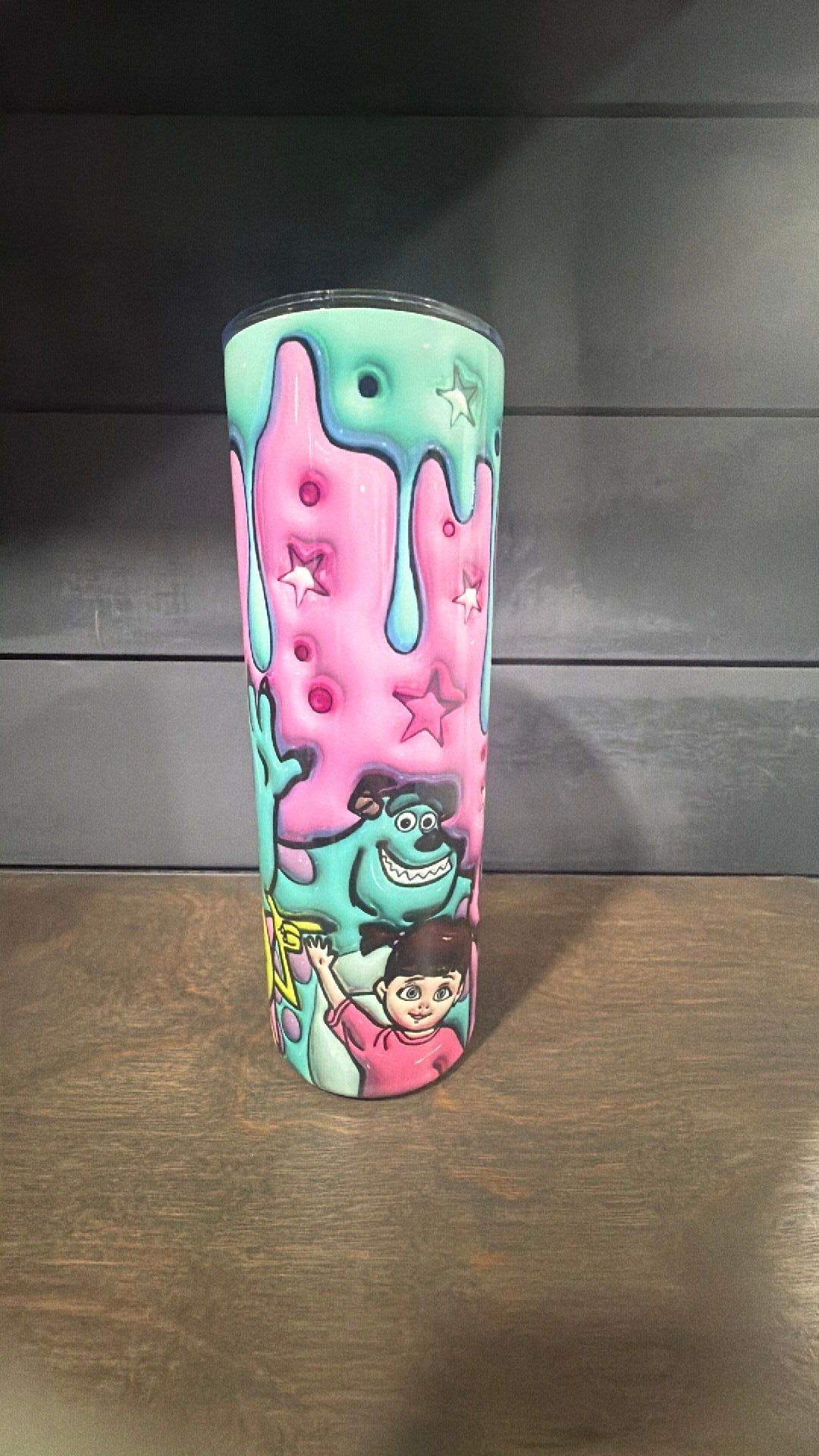 Monsters Inc inspired tumbler