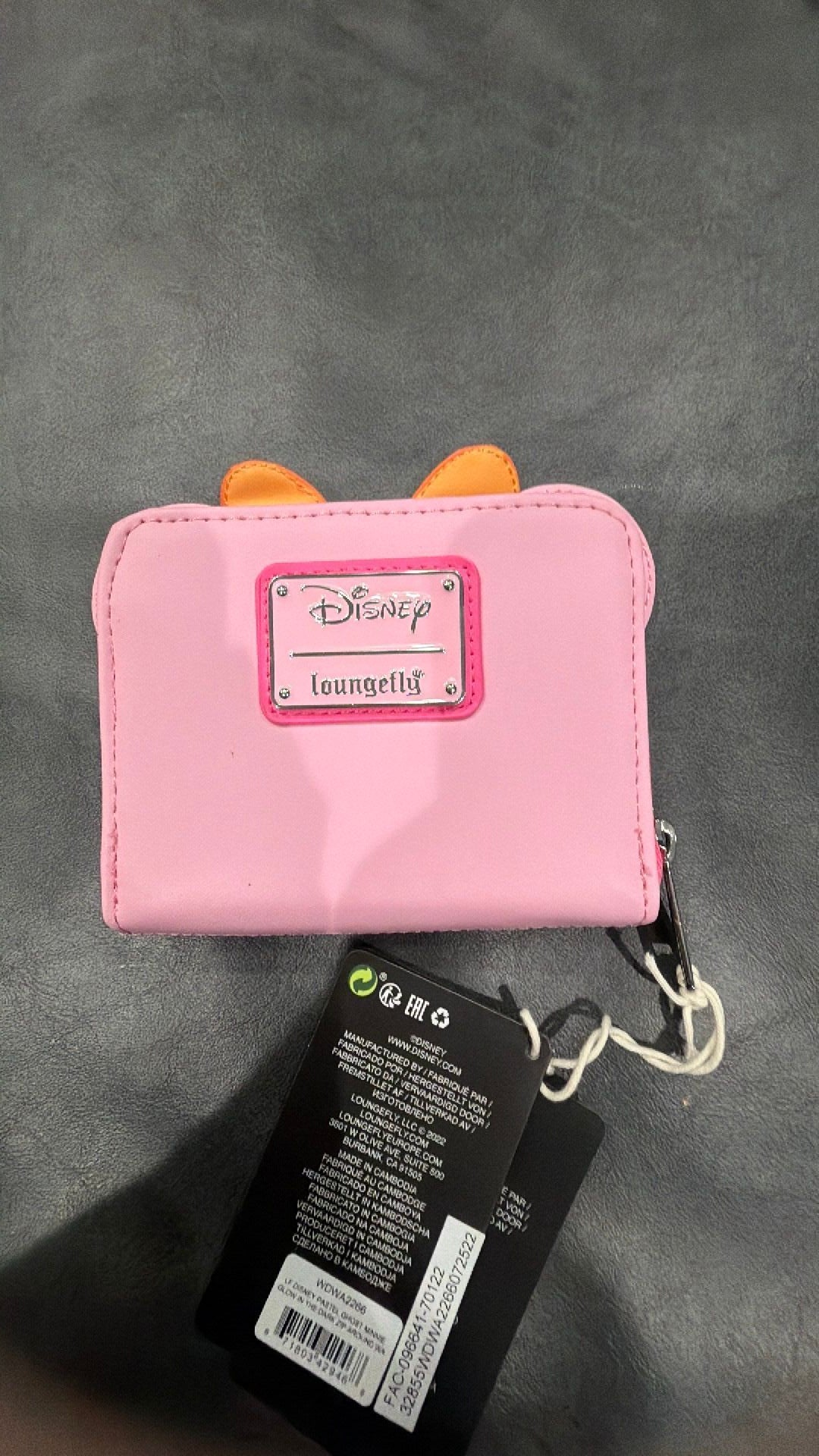 Disney Minnie Pastel Ghost Glow Mini Zip Purse