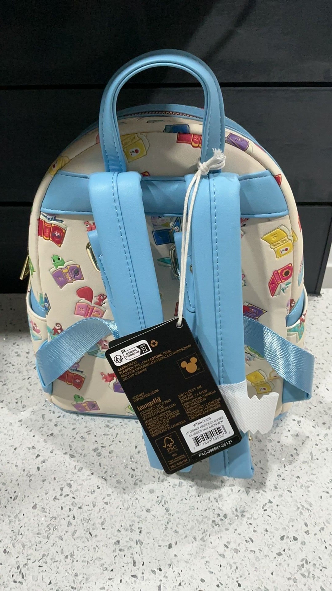Loungefly NWT Disney Princess Classic Books Mini-Backpack