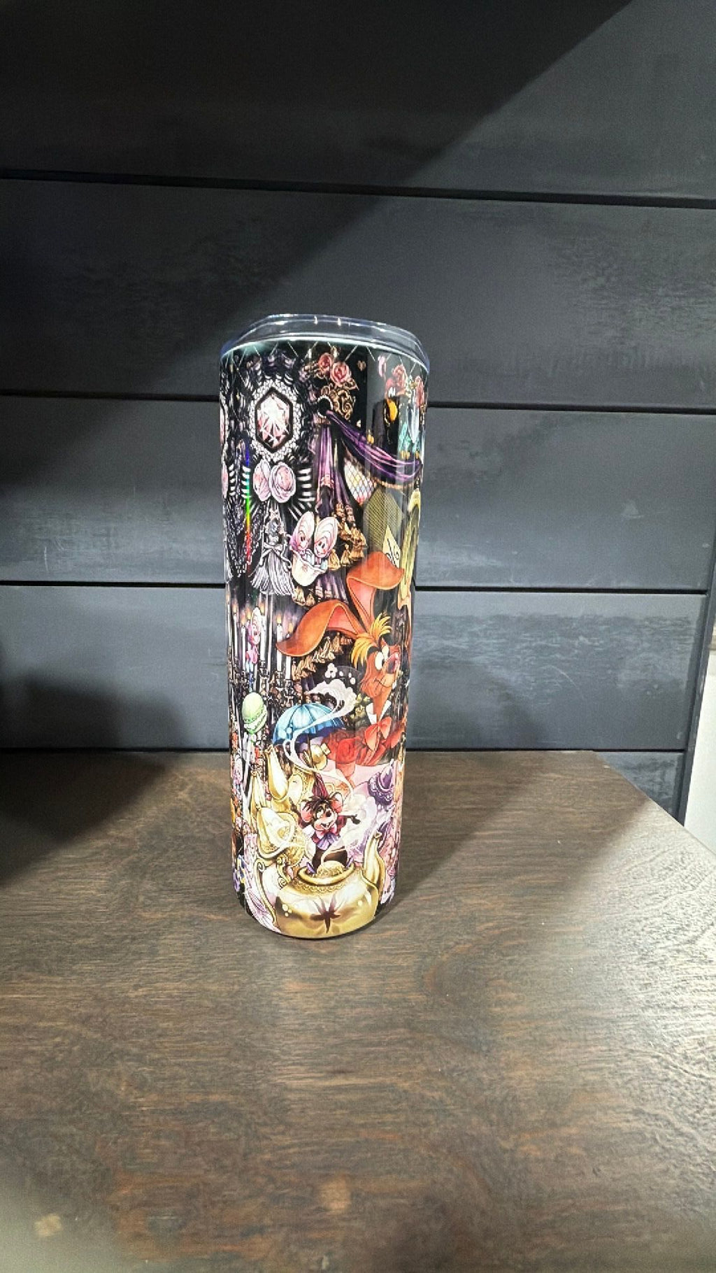 Alice in wonderland inspired tumbler