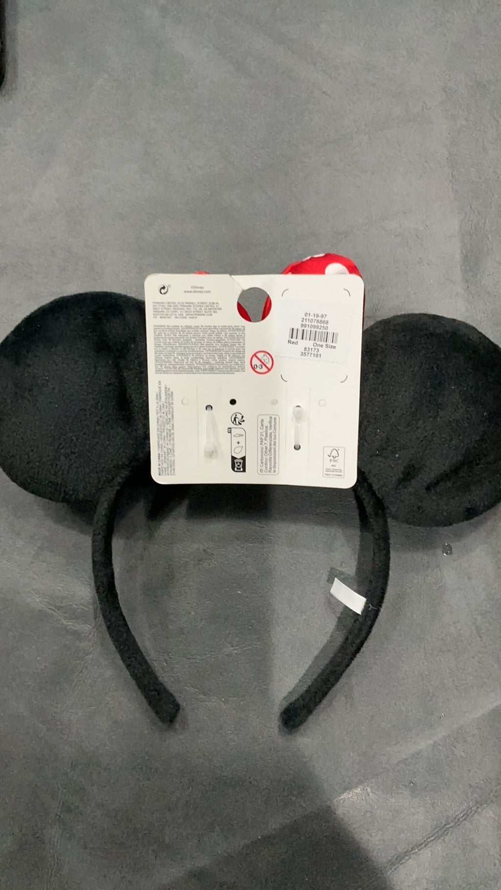 Minnie Mouse headband ears BWT