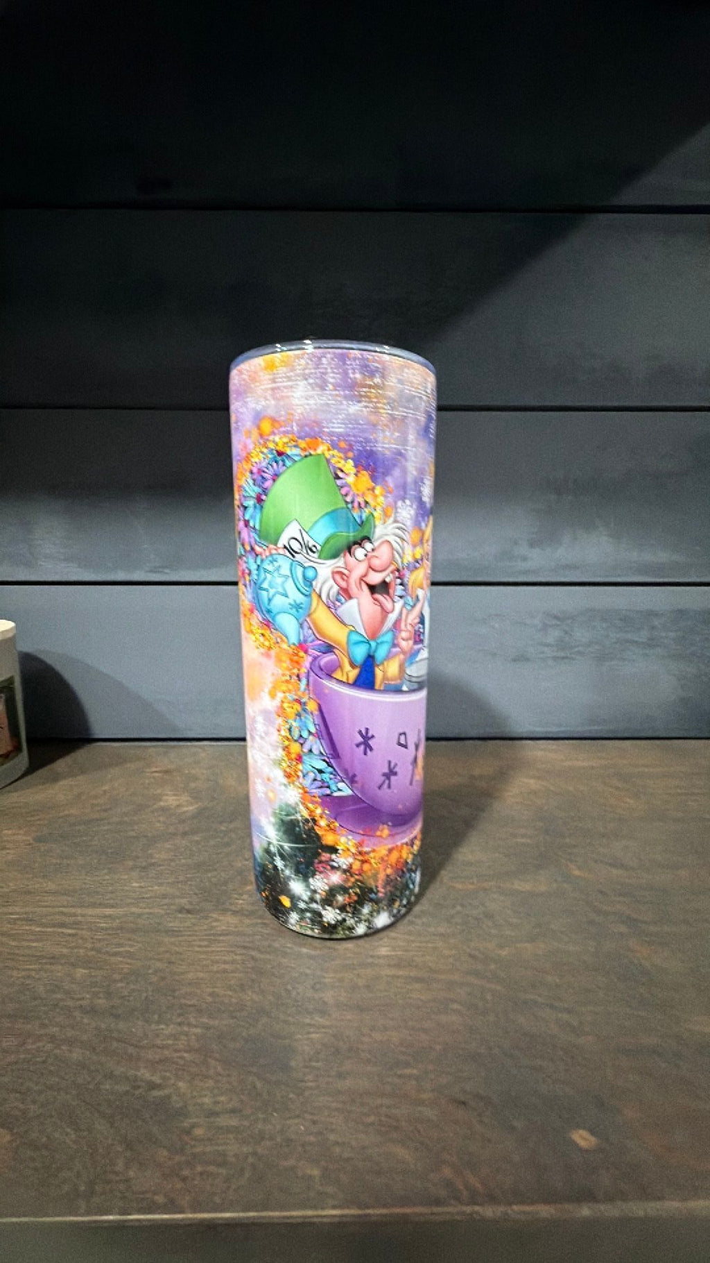 Alice in wonderland inspired tumbler