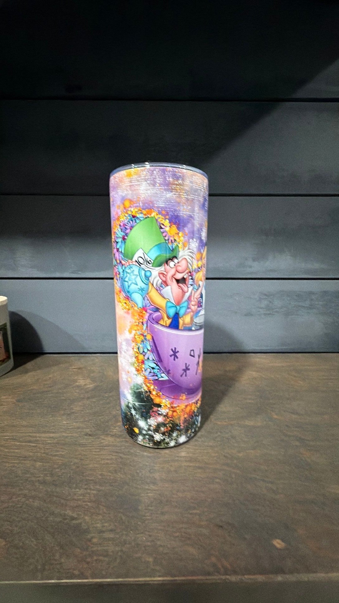 Alice in wonderland inspired tumbler