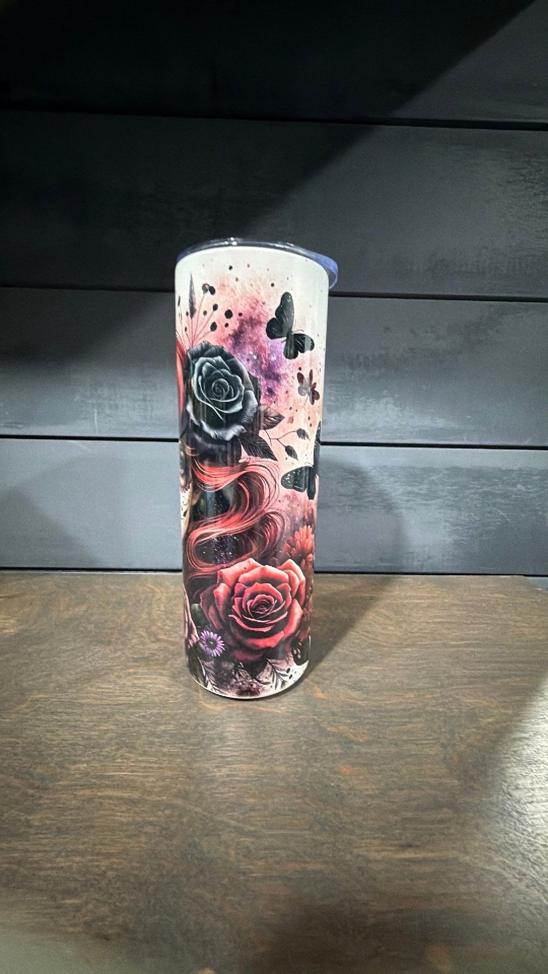 Ariel day of the dead inspired tumbler