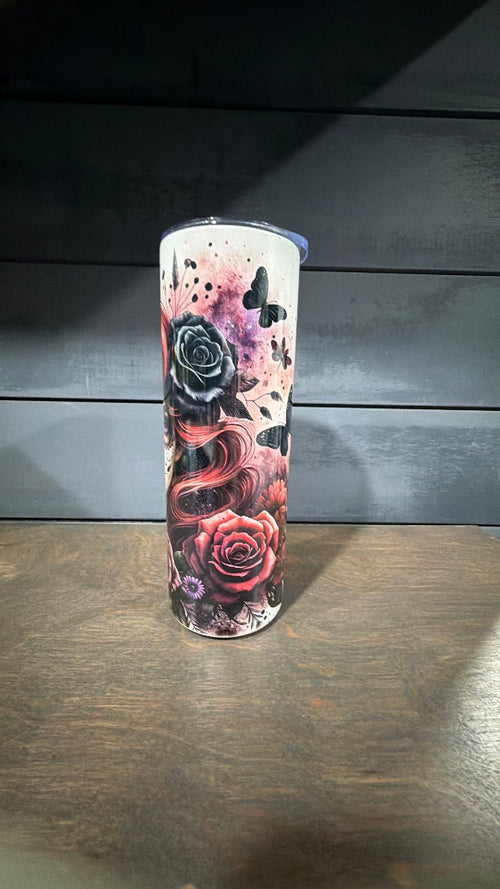 Ariel day of the dead inspired tumbler