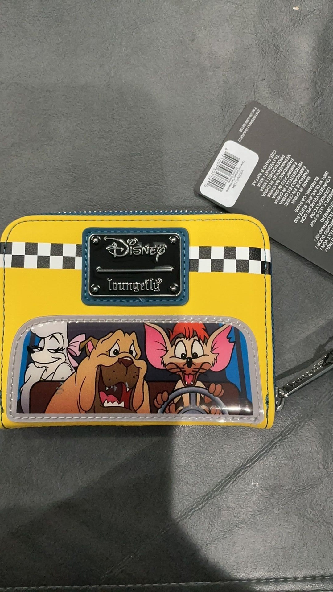 Loungefly X Disney NWT Oliver And Company Taxi Ride Zip Around Wallet Blue One Size
